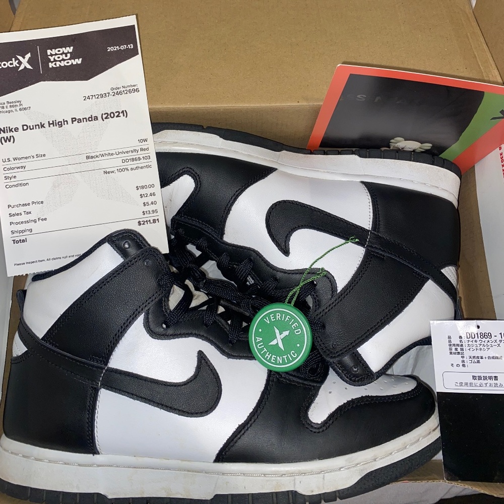 Nike High Top Panda Dunks